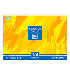 BLOCK DIBUJO DL ¼ WAT 80g